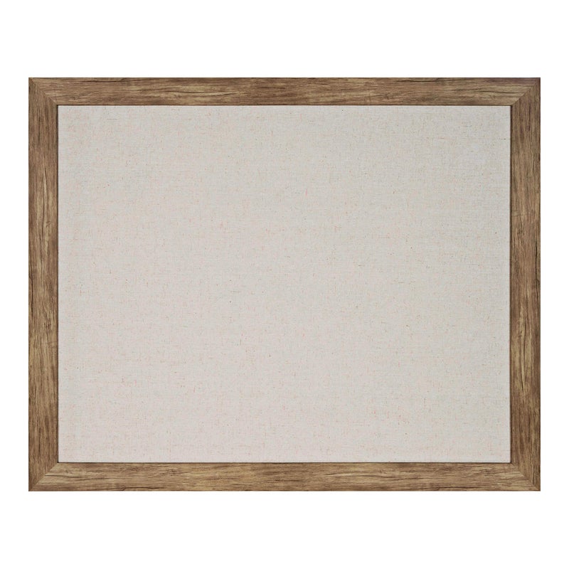 DesignOvation Beatrice Framed Linen Fabric Pinboard, 27x33, Rustic Brown, Decorative Farmhouse Wall Organizer - Image 2